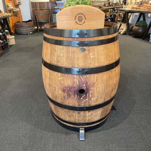 Stained and Painted Barrel Leaner/Table