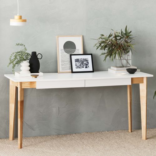 Byron Console Table | 2 Drawer | Natural Hardwood