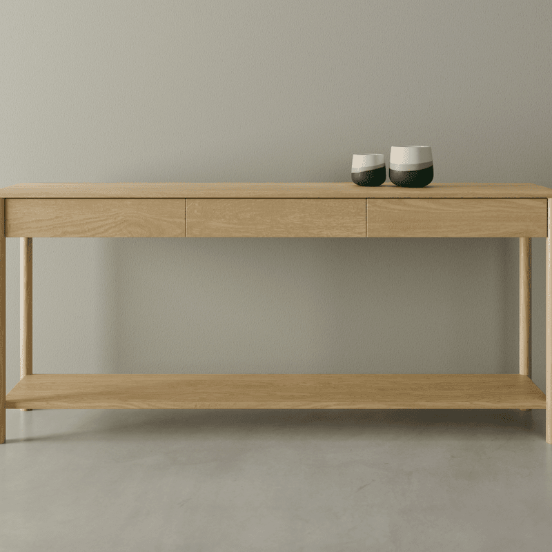 Nordica Console Table - Natural Oak 172cm