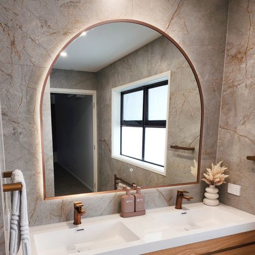 CODE Solace Arch Framed Led Mirror 1200X1100Mm - 5 Colours