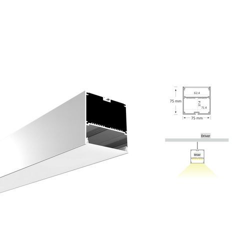 Square Extrusion Lighting 75 x 75