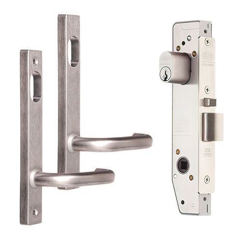 Lockwood Narrow Mortice Lock Kit Double Cyl/Handles SC