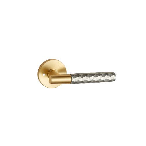 Round Low-Profile Rose in BB finish with Diamante Lever