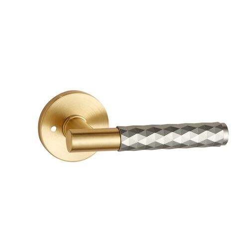 Round Low-Profile Rose in BB finish with Diamante Lever