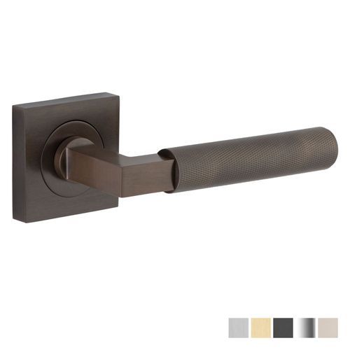Iver Brunswick Door Lever Handle on Square Rose Passage