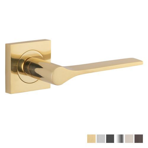 Iver Como Door Lever Handle on Square Rose Passage