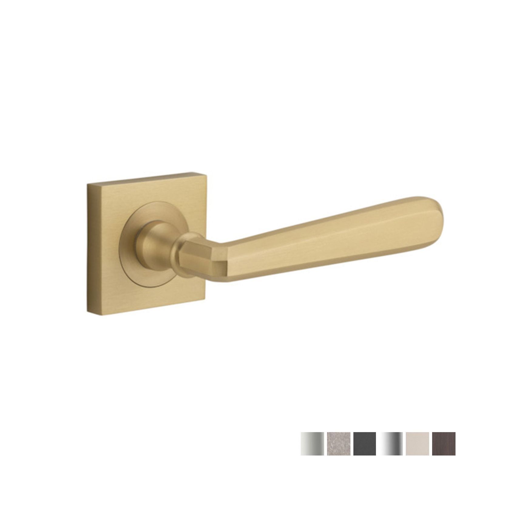 Iver Copenhagen Door Lever Handle on Square Rose