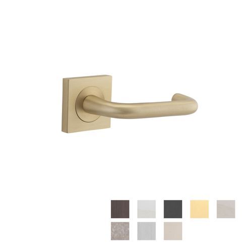Iver Oslo Square Lever Door Handle on Rose Passage