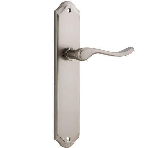 Iver Stirling Lever on Shouldered Backplate Satin Nickel