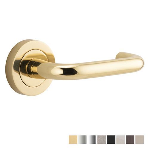 Iver Oslo Door Lever Handle On Round Rose Passage