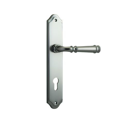 Iver Verona Door Lever on Shouldered Backplate Satin Nickel - Customise to your needs