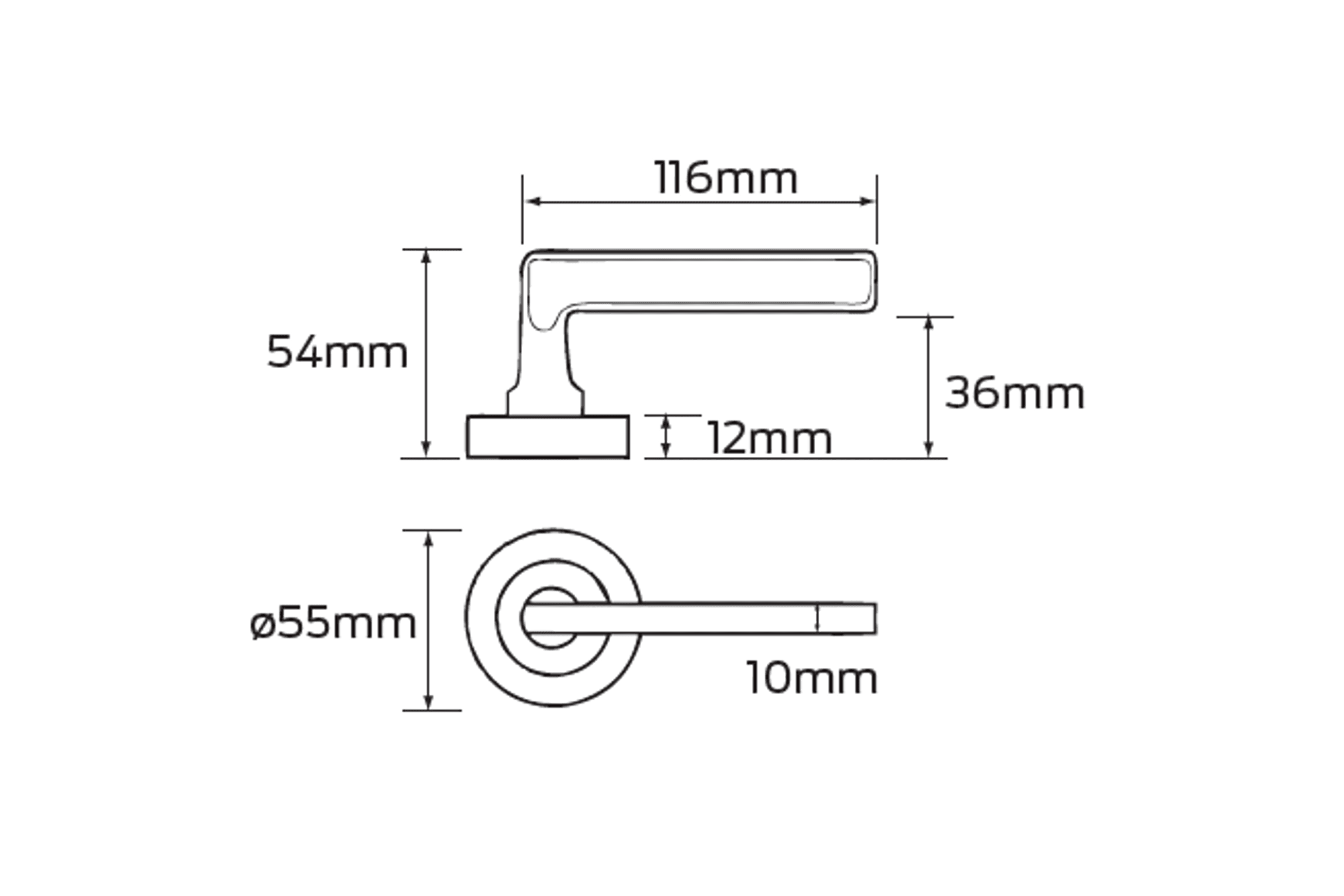 Legge 6000 Series Renoir (52) Door Lever
