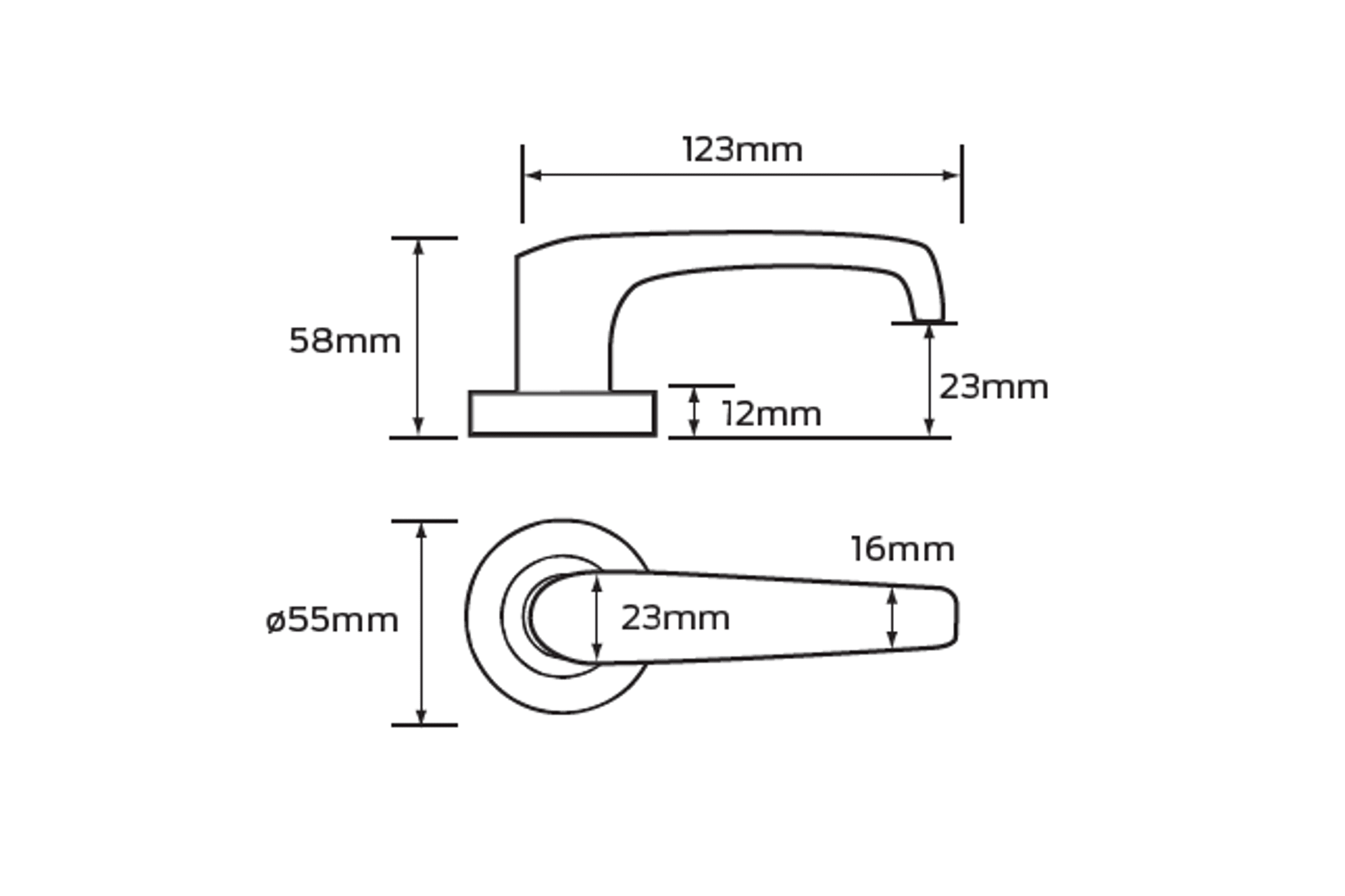 Legge 8000 Series Ergo (62) Door Furniture