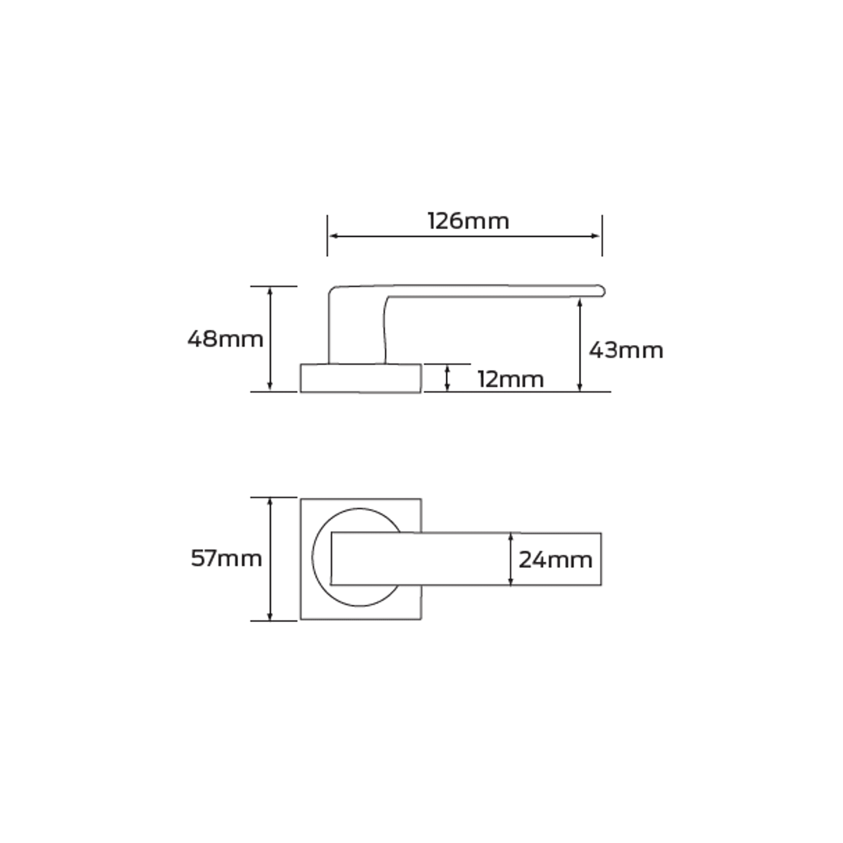 Legge 8000 Series Angelo (57) Door Furniture