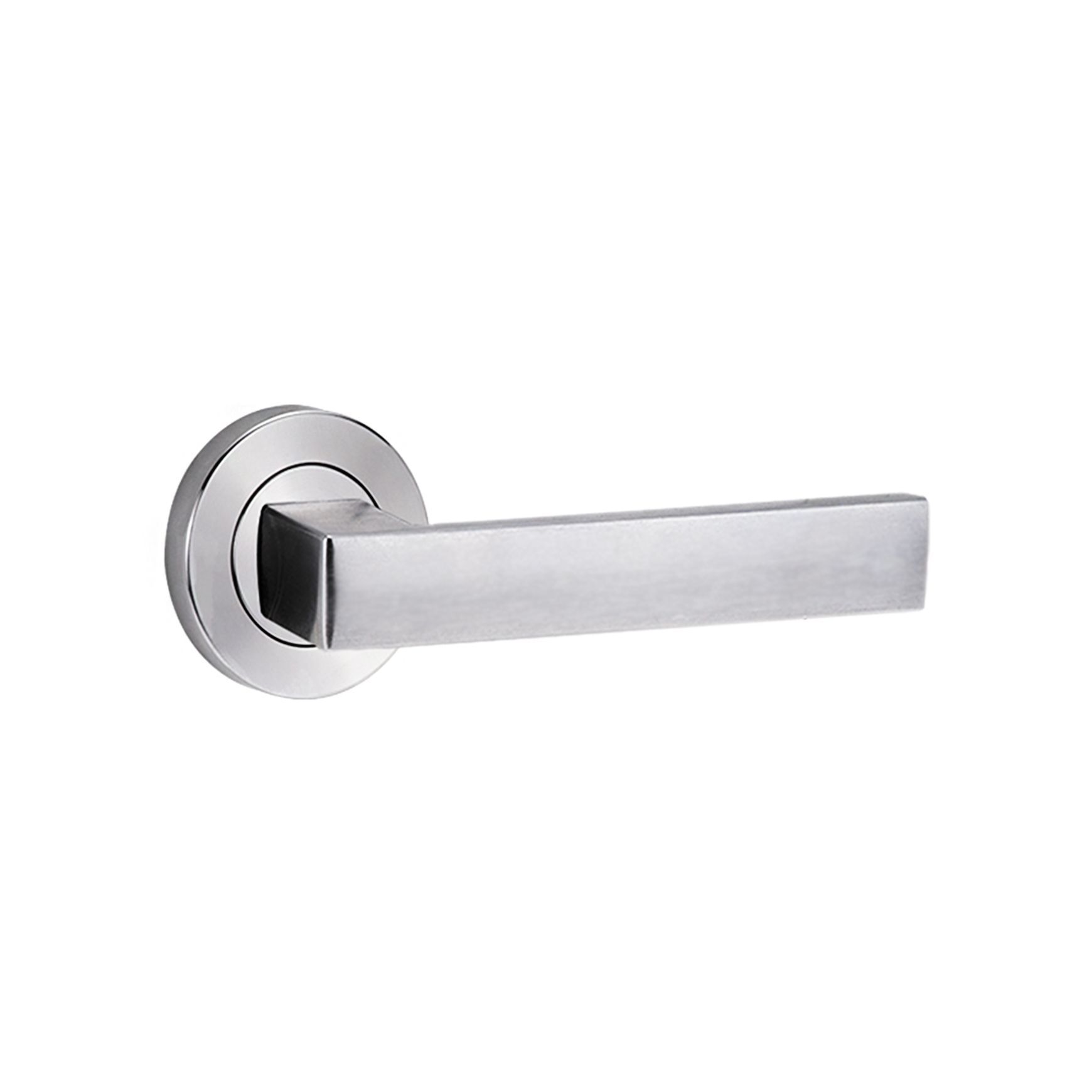 Lockwood 101 Door Lever on Round Rose Full Set