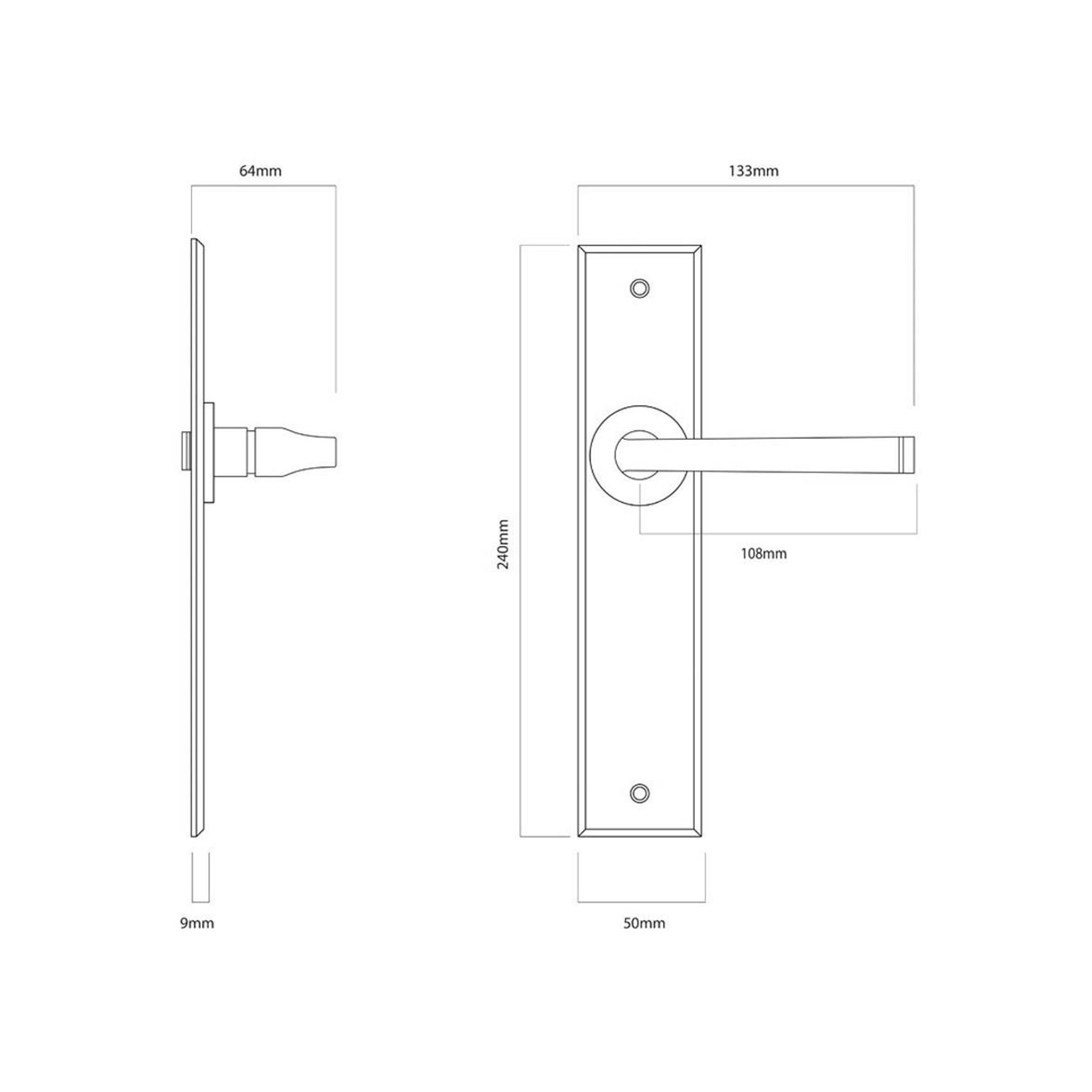 Iver Annecy Door Lever on Chamfered Backplate Euro Bronzed Brass 10788E85 - Customise to your needs