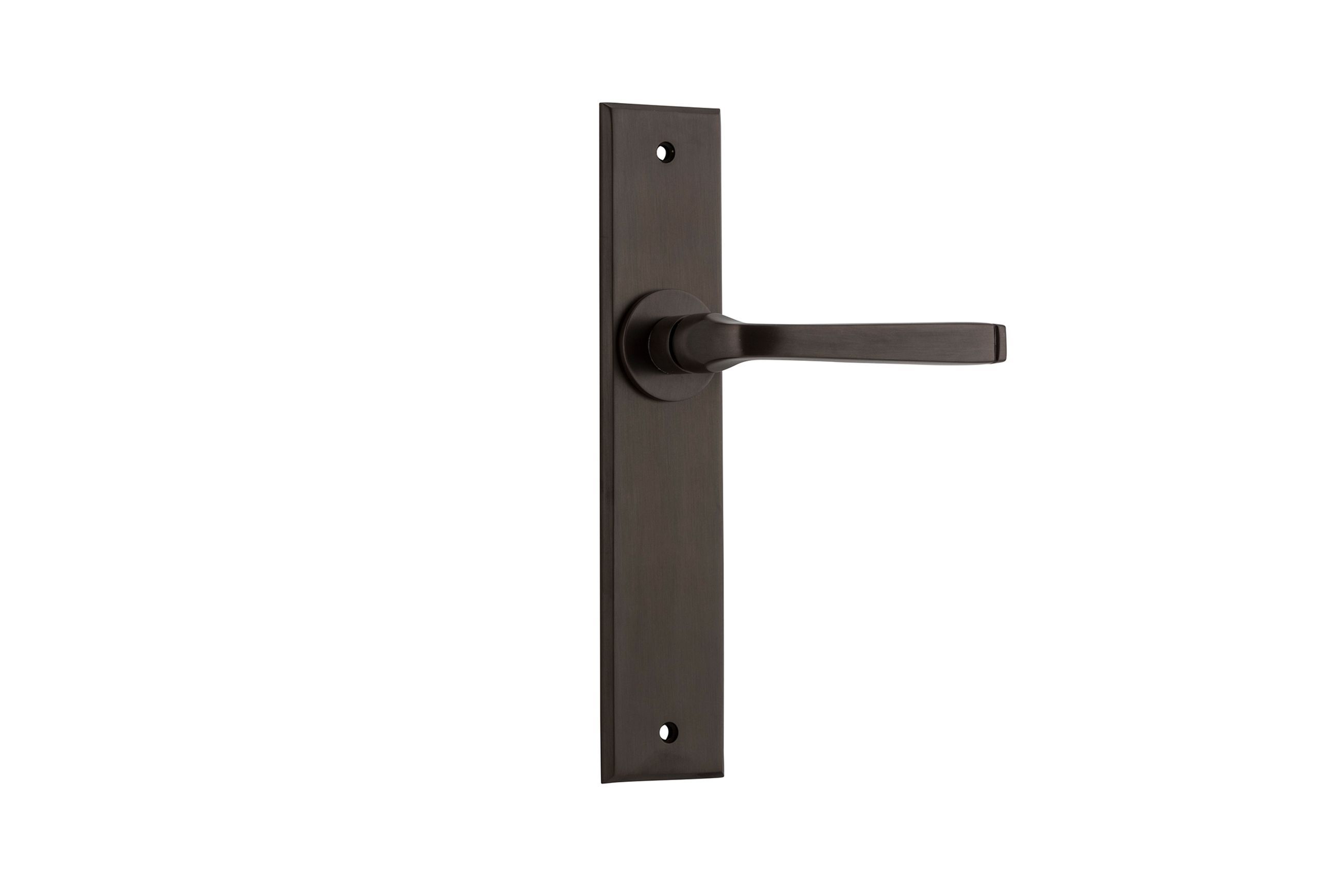 Iver Annecy Door Lever on Chamfered Backplate Latch Bronzed Brass Full Set 10788 - Customise to your needs