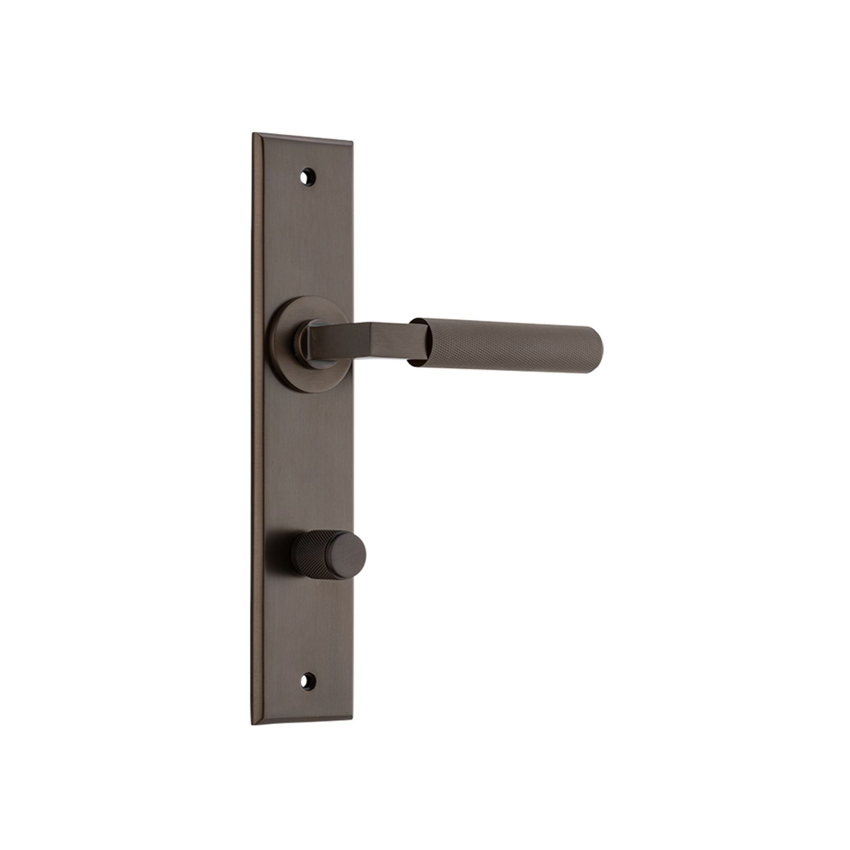 Iver Brunswick Door Lever on Chamfered Backplate