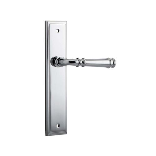 Iver Verona Door Lever on Stepped Backplate Passage Chrome Plated 11742 - Customise to your needs