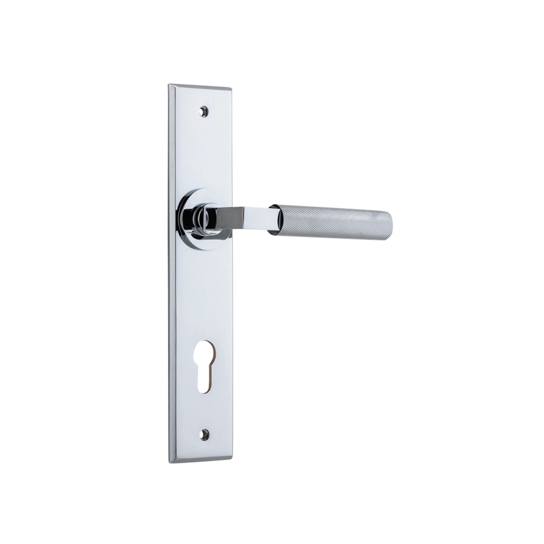 Iver Brunswick Door Lever on Chamfered Backplate