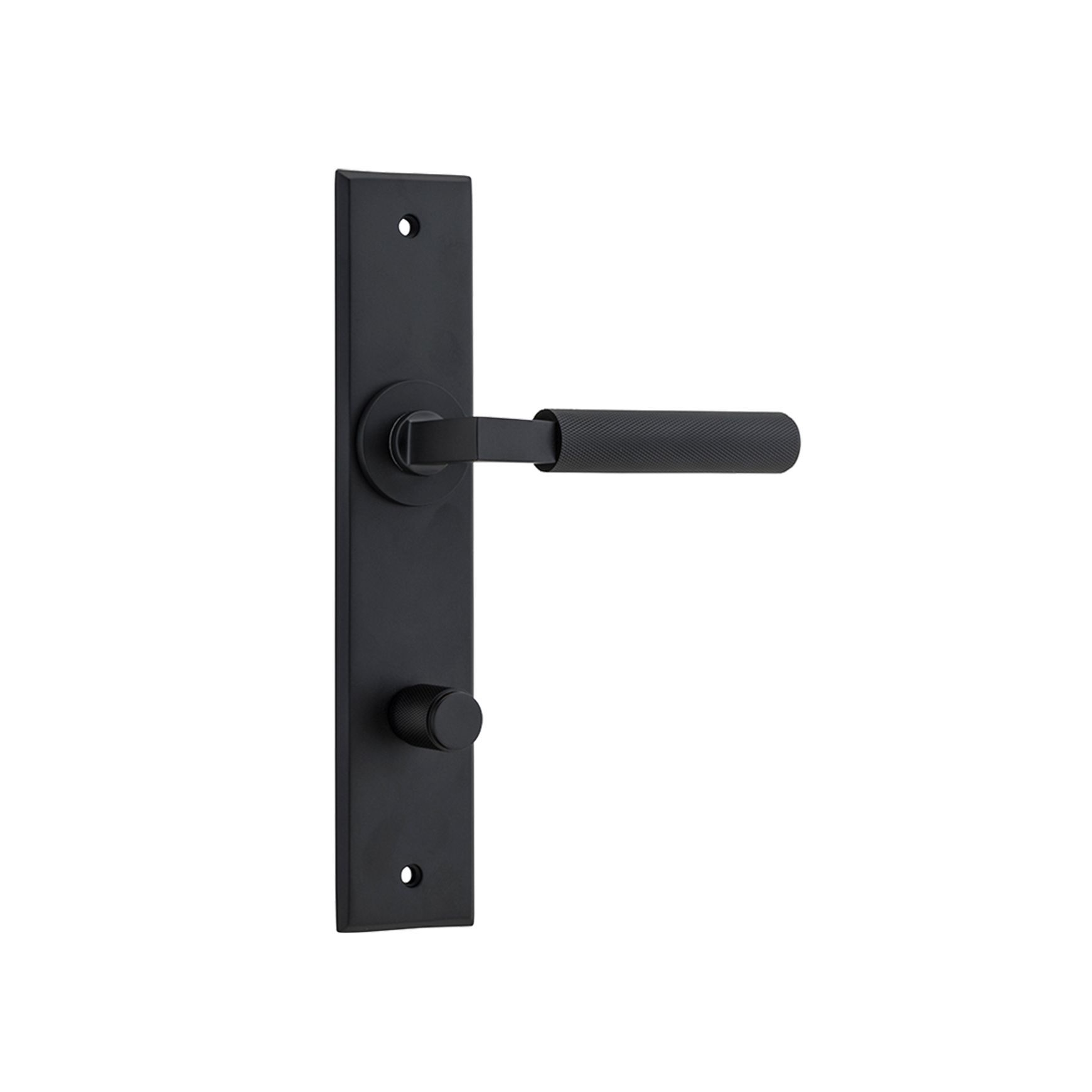 Iver Brunswick Door Lever on Chamfered Backplate