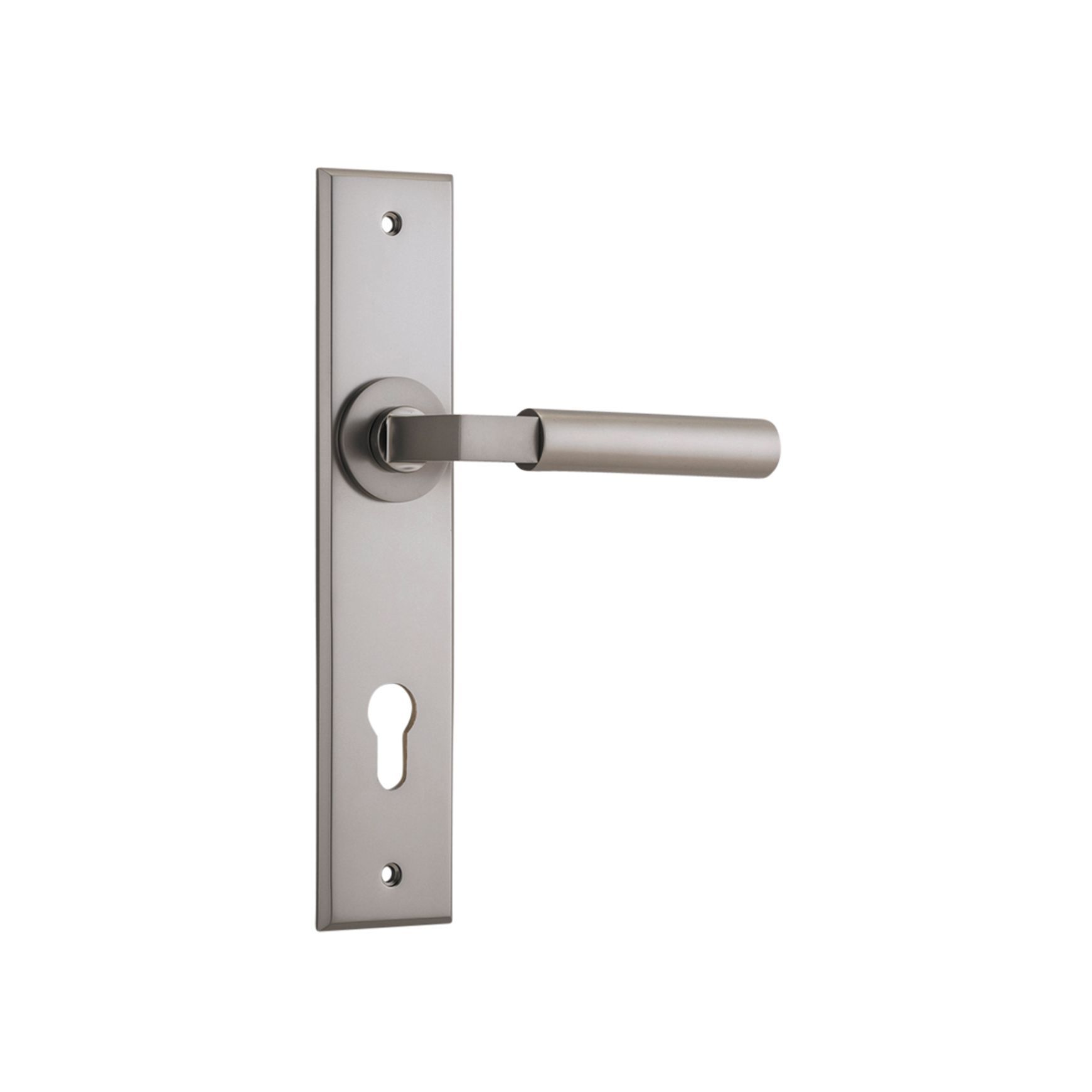 Iver Berlin Door Lever on Chamfered Backplate