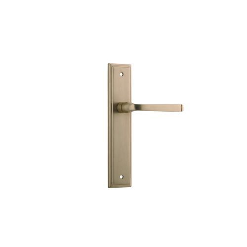 Iver Annecy Door Lever on Stepped Backplate Latch Brushed Brass 15244 - Customise to your need