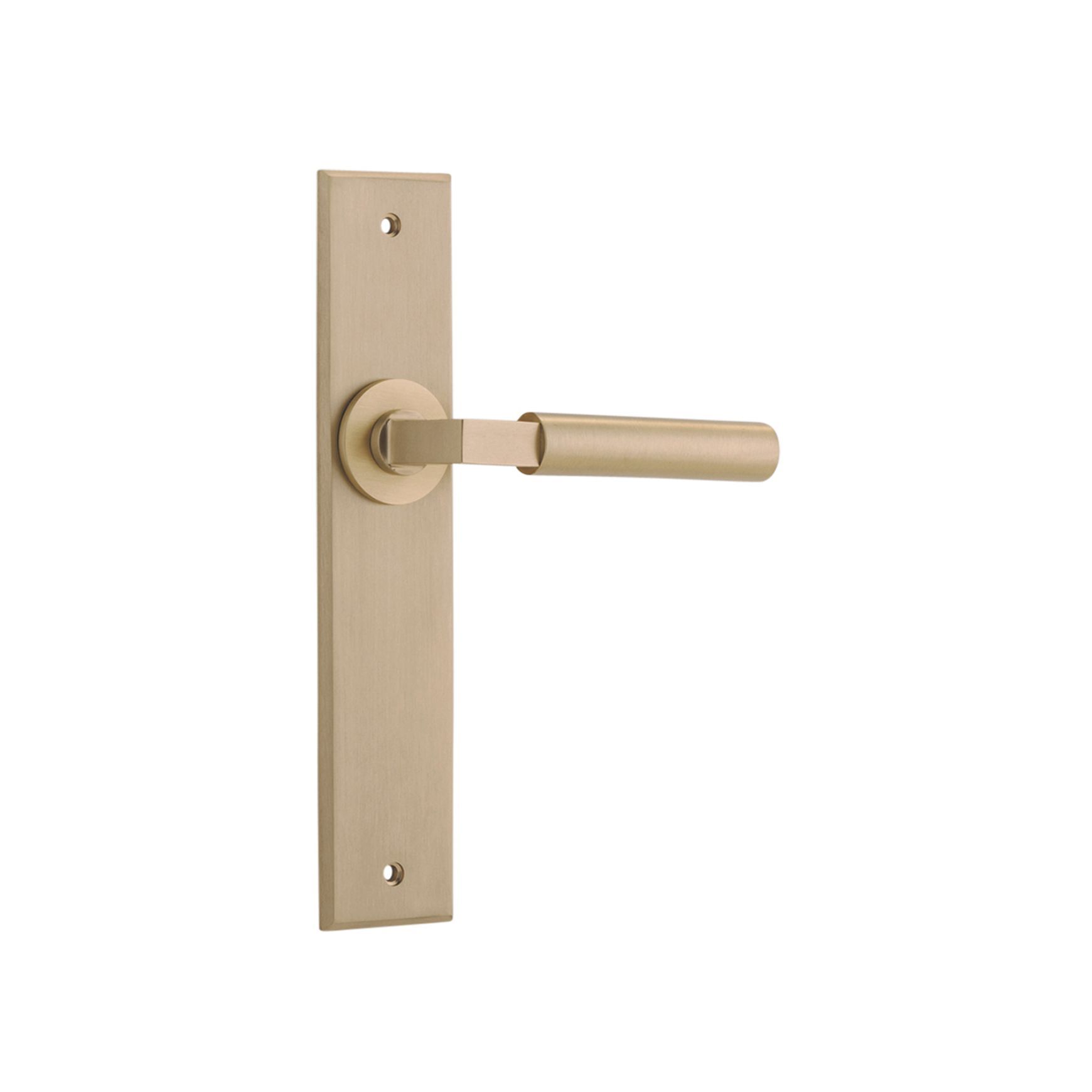 Iver Berlin Door Lever on Chamfered Backplate