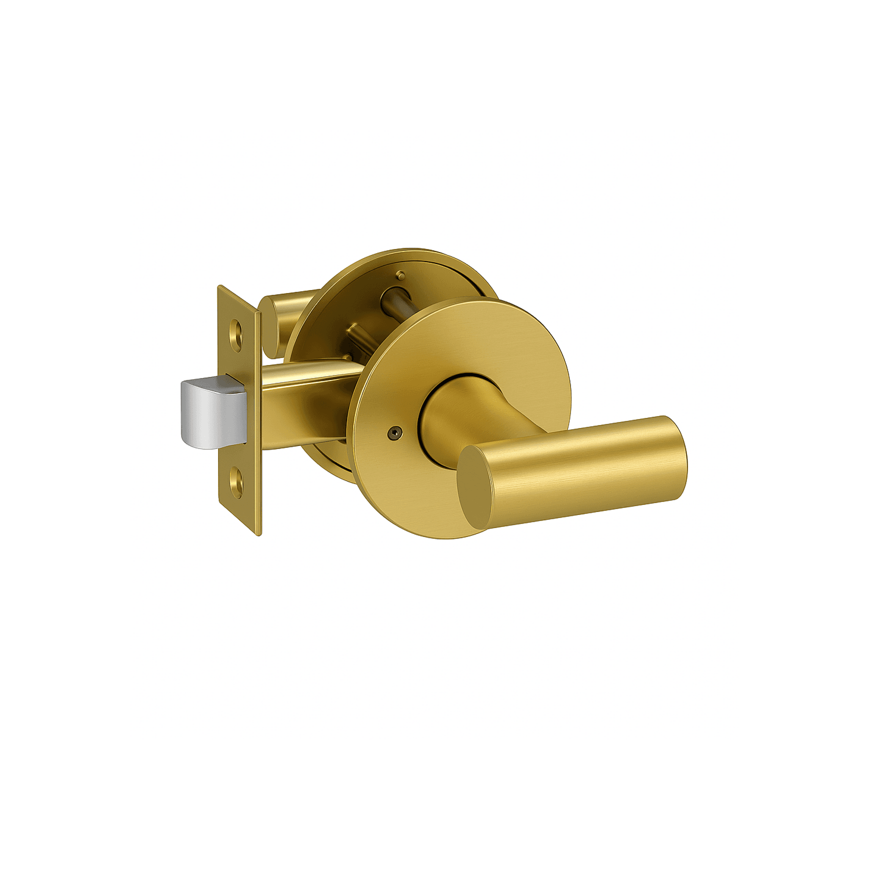 Round Low-Profile Rose in BB finish with Linea Lever