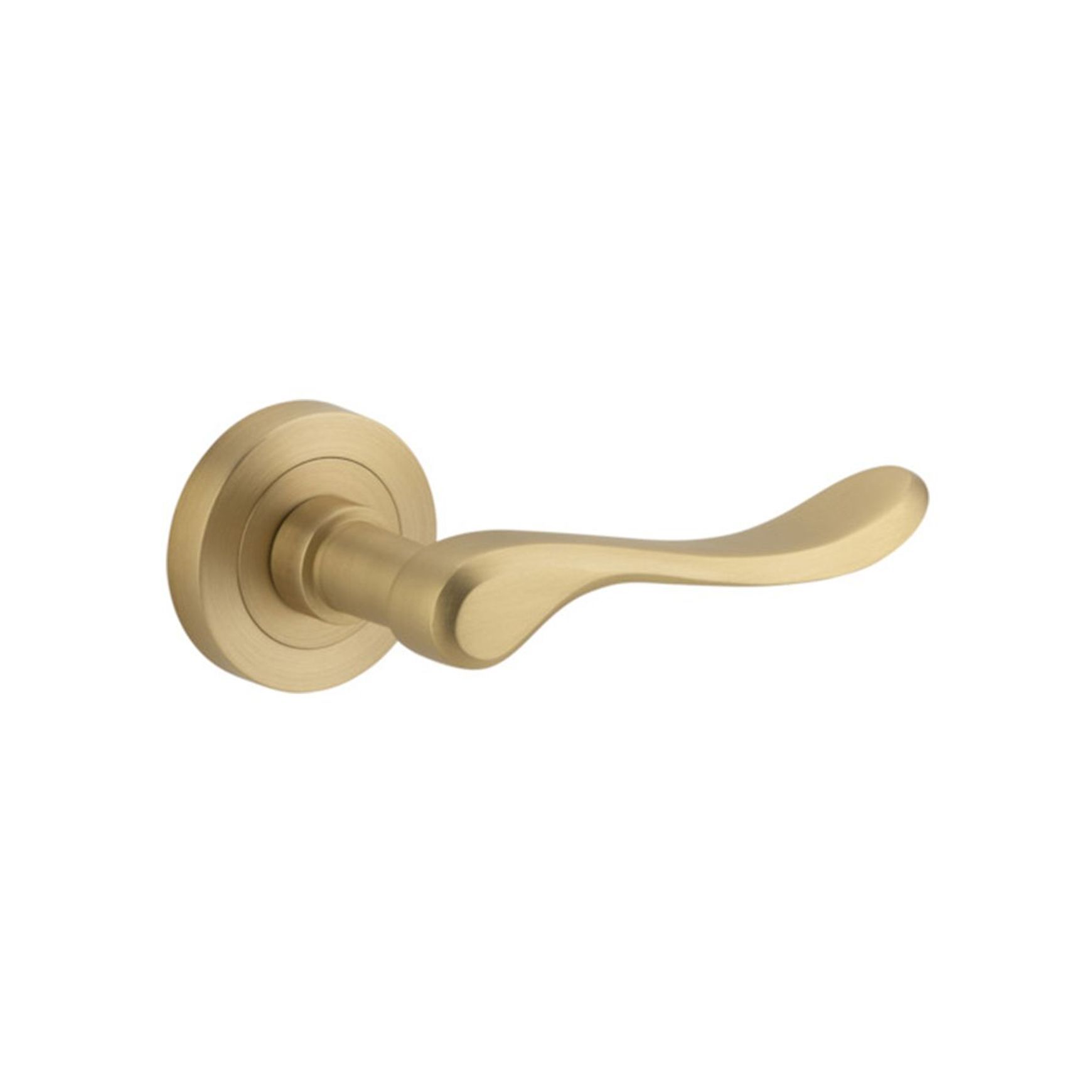 Iver Stirling Door Lever Handle on Round Rose