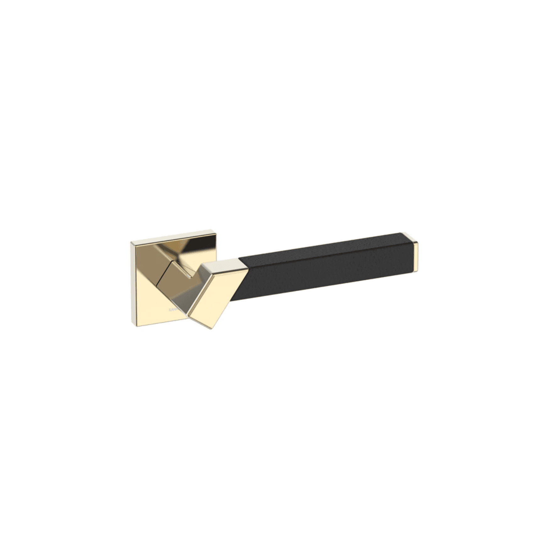 Kawajun Solid Brass and Leather Door Leverset TBT
