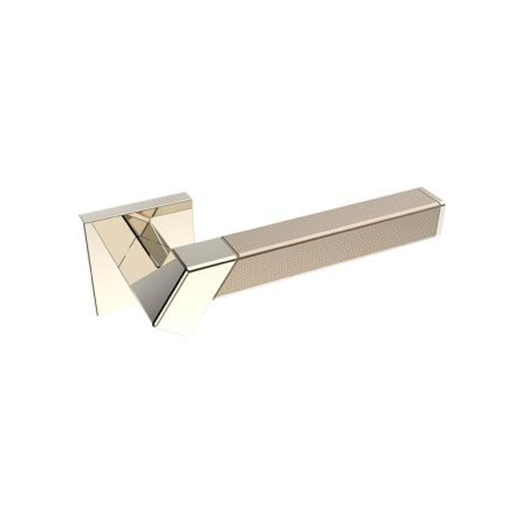 Kawajun Solid Brass and Weave Etched Door Leverset TBT