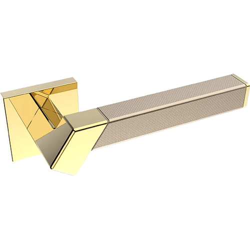 Kawajun Solid Brass and Weave Etched Door Leverset TBT