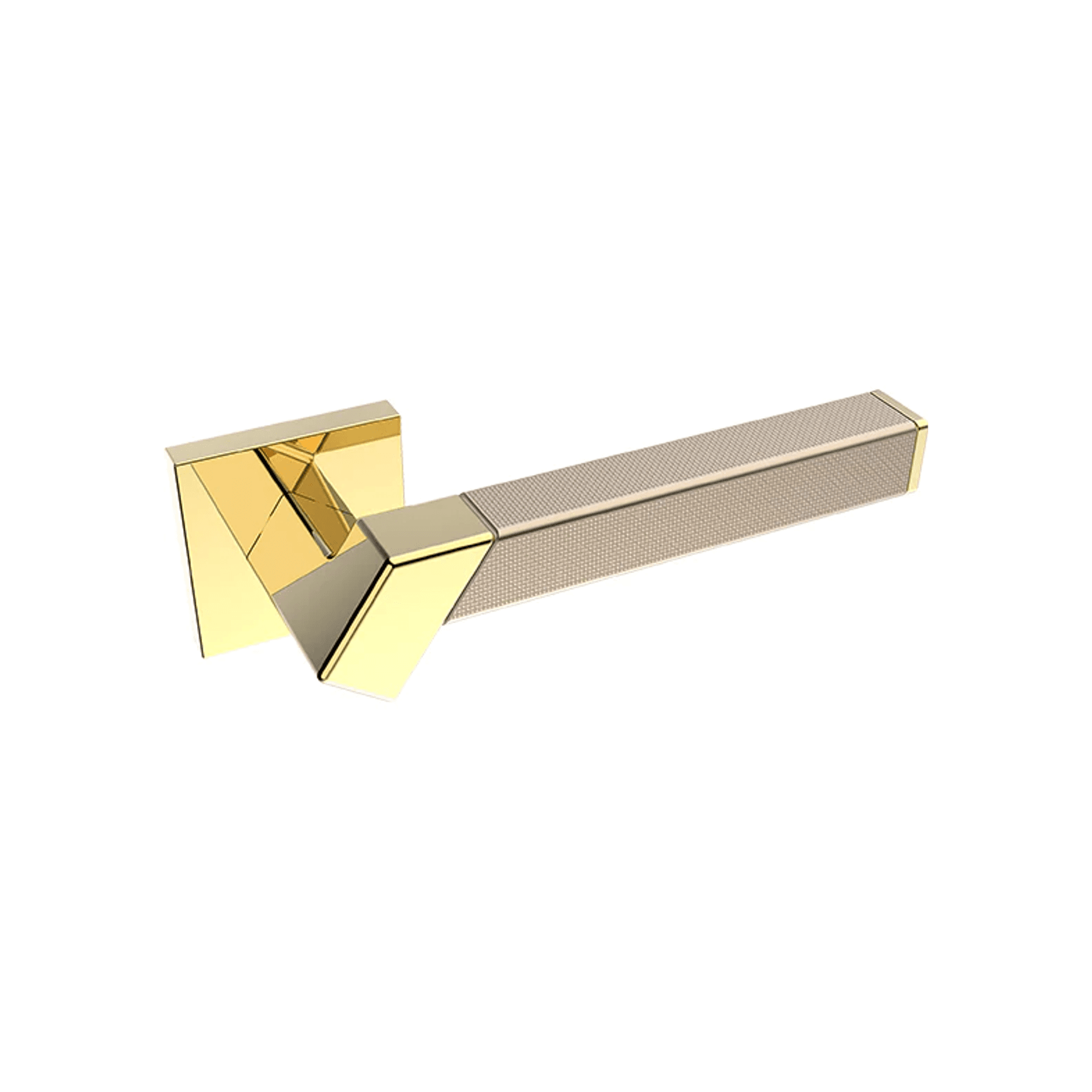 Kawajun Solid Brass and Weave Etched Door Leverset TBT
