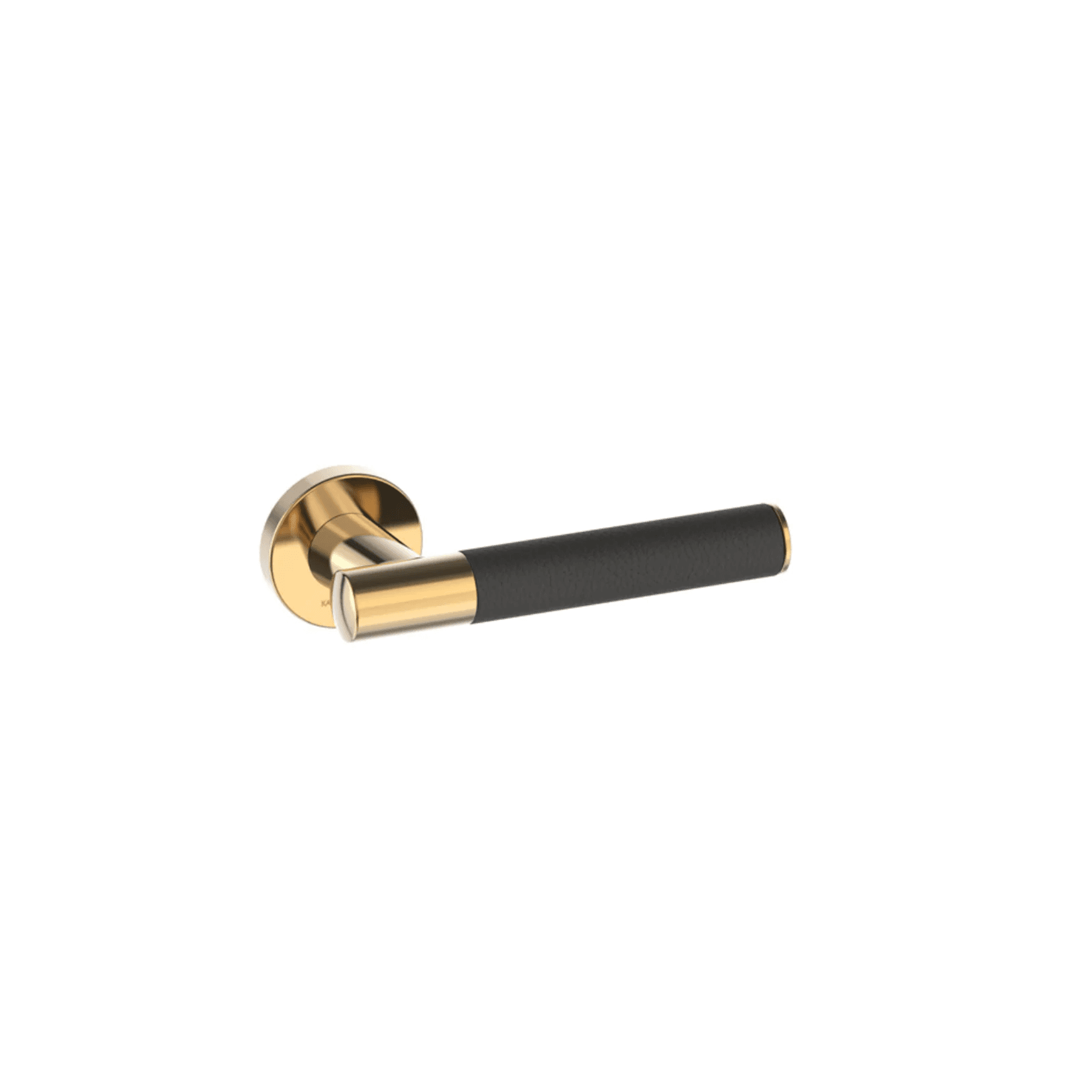 Kawajun Solid Brass and Leather Door Leverset TCC