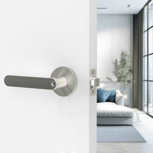 Jun Lever Handle In Matt Brushed Nickel