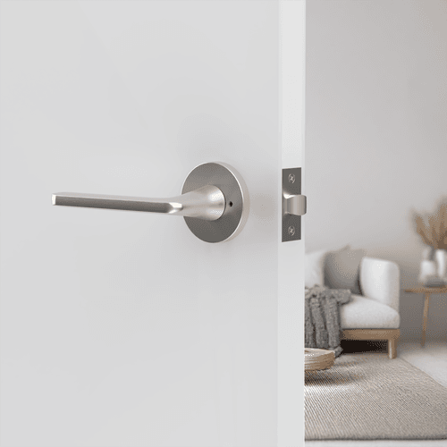 Loft Lever Handle In Matt Brushed Nickel
