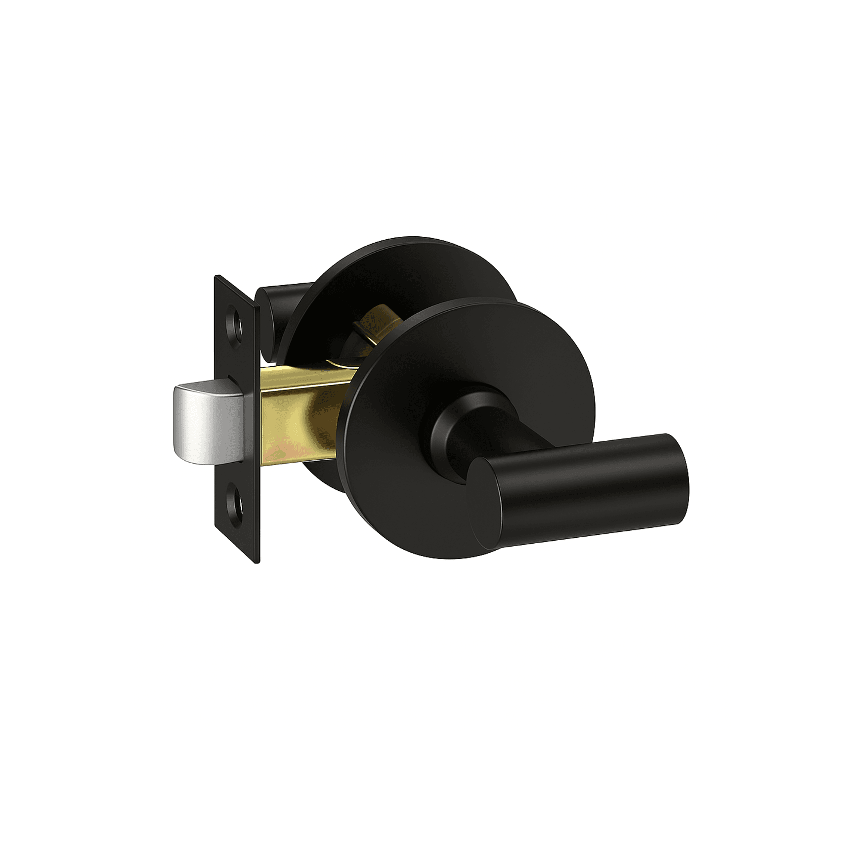 Round Low-Profile Rose in MB finish with Diamante Lever