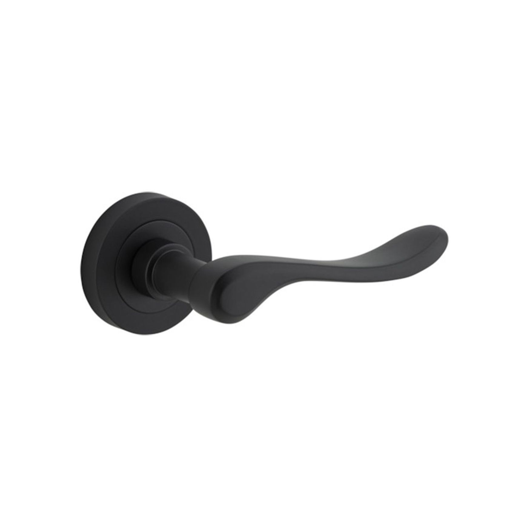 Iver Stirling Door Lever Handle on Round Rose
