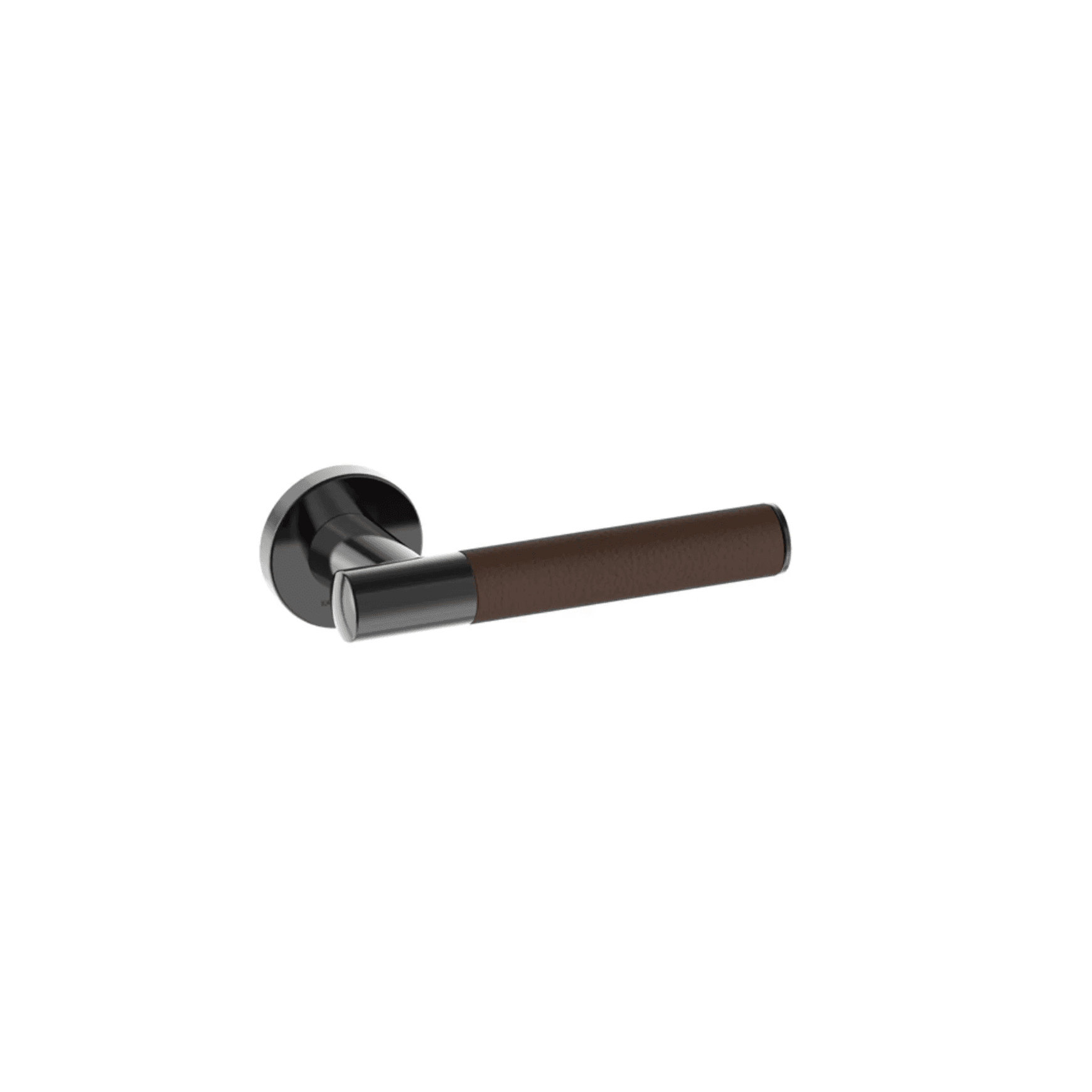 Kawajun Solid Brass and Leather Door Leverset TCC