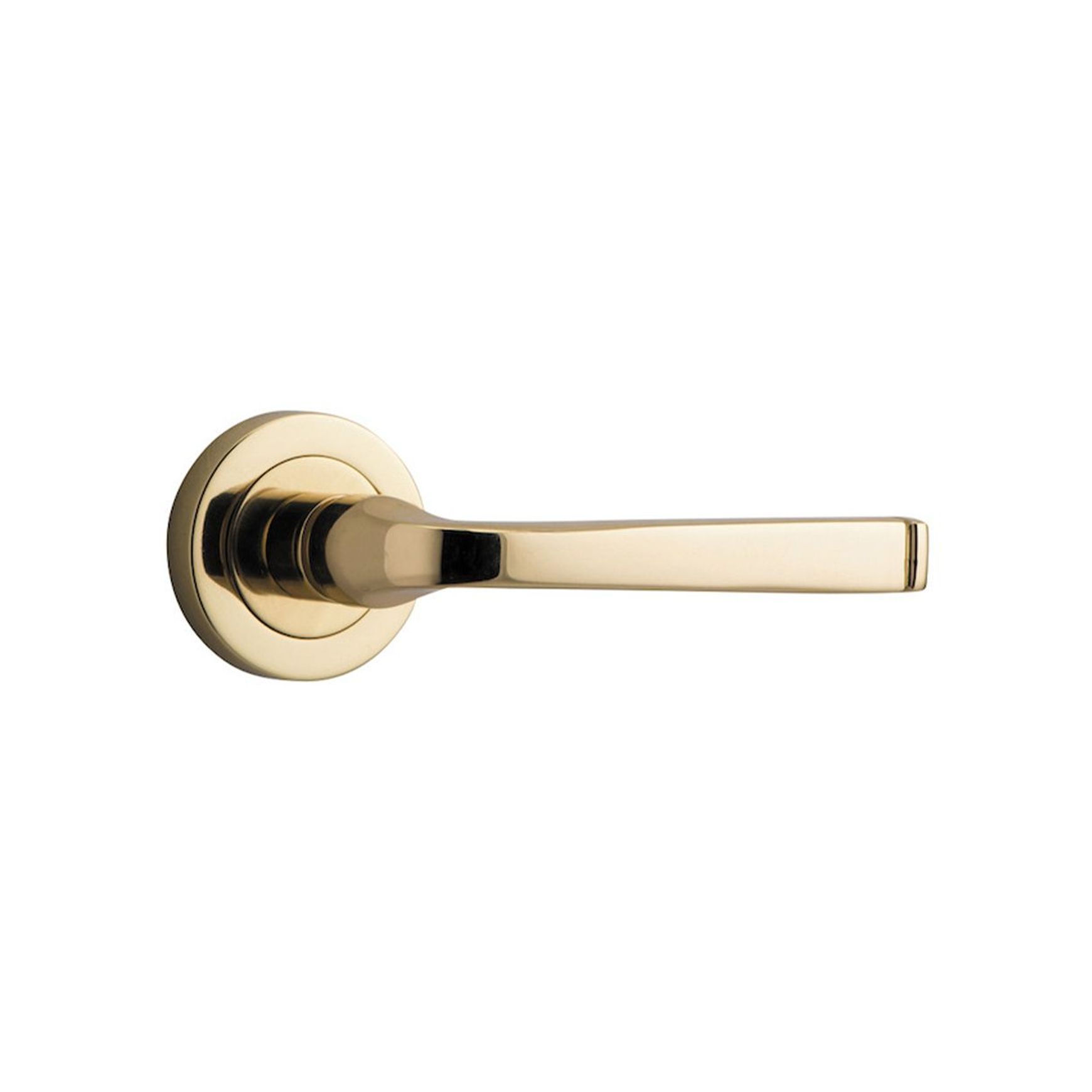 Iver Annecy Door Lever Handle on Round Rose