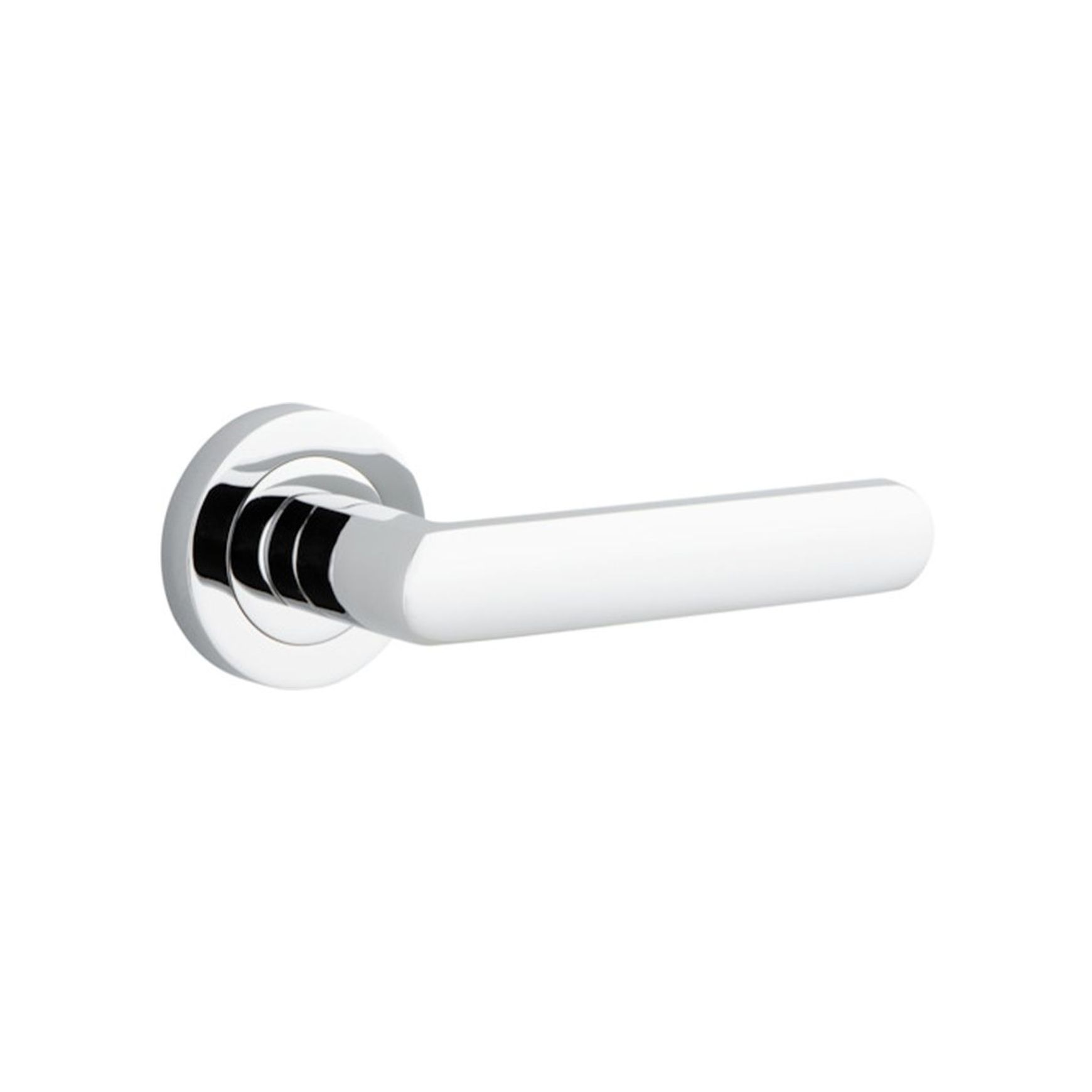 Iver Osaka Door Lever Handle on Round Rose