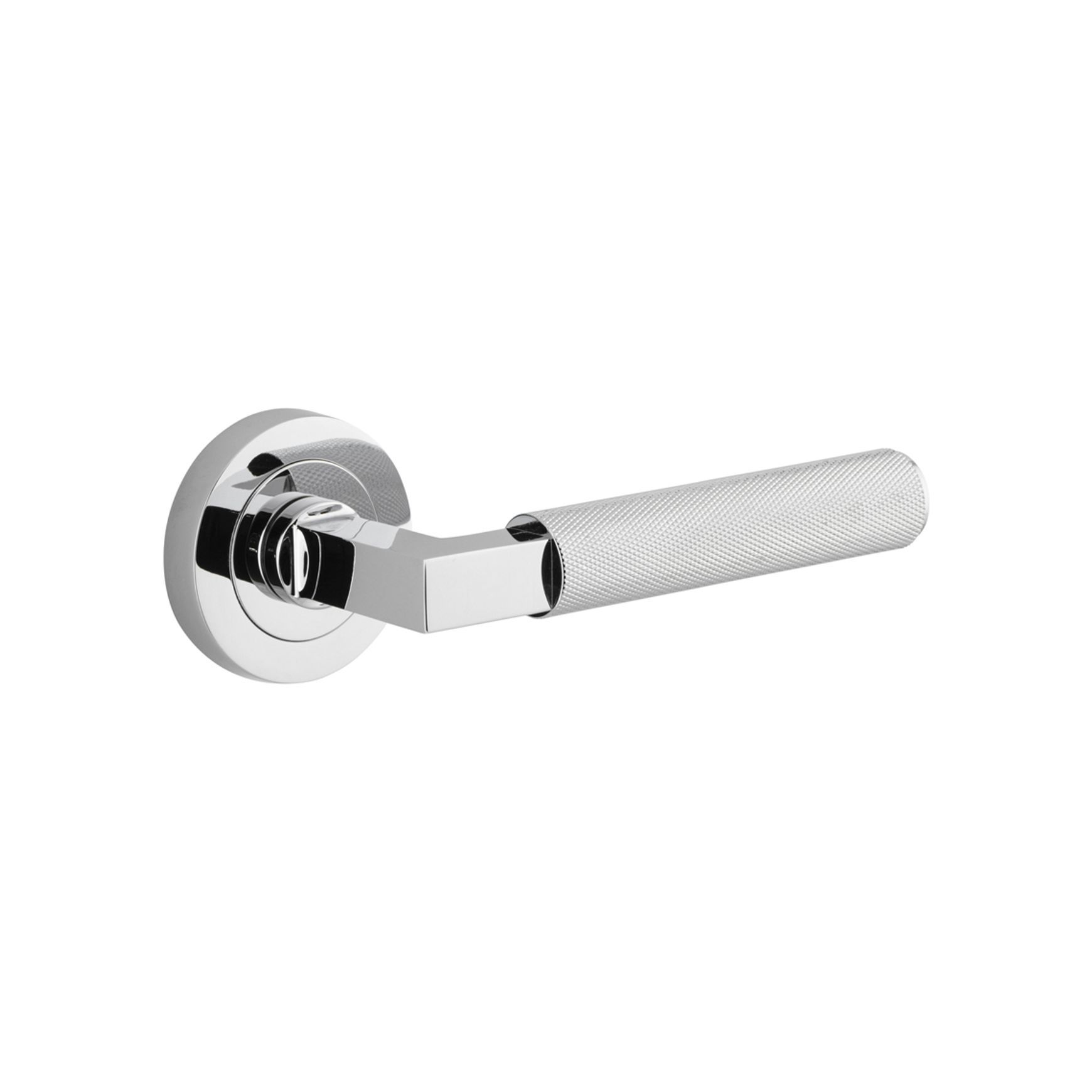 Iver Brunswick Door Lever Handle on Round Rose Passage
