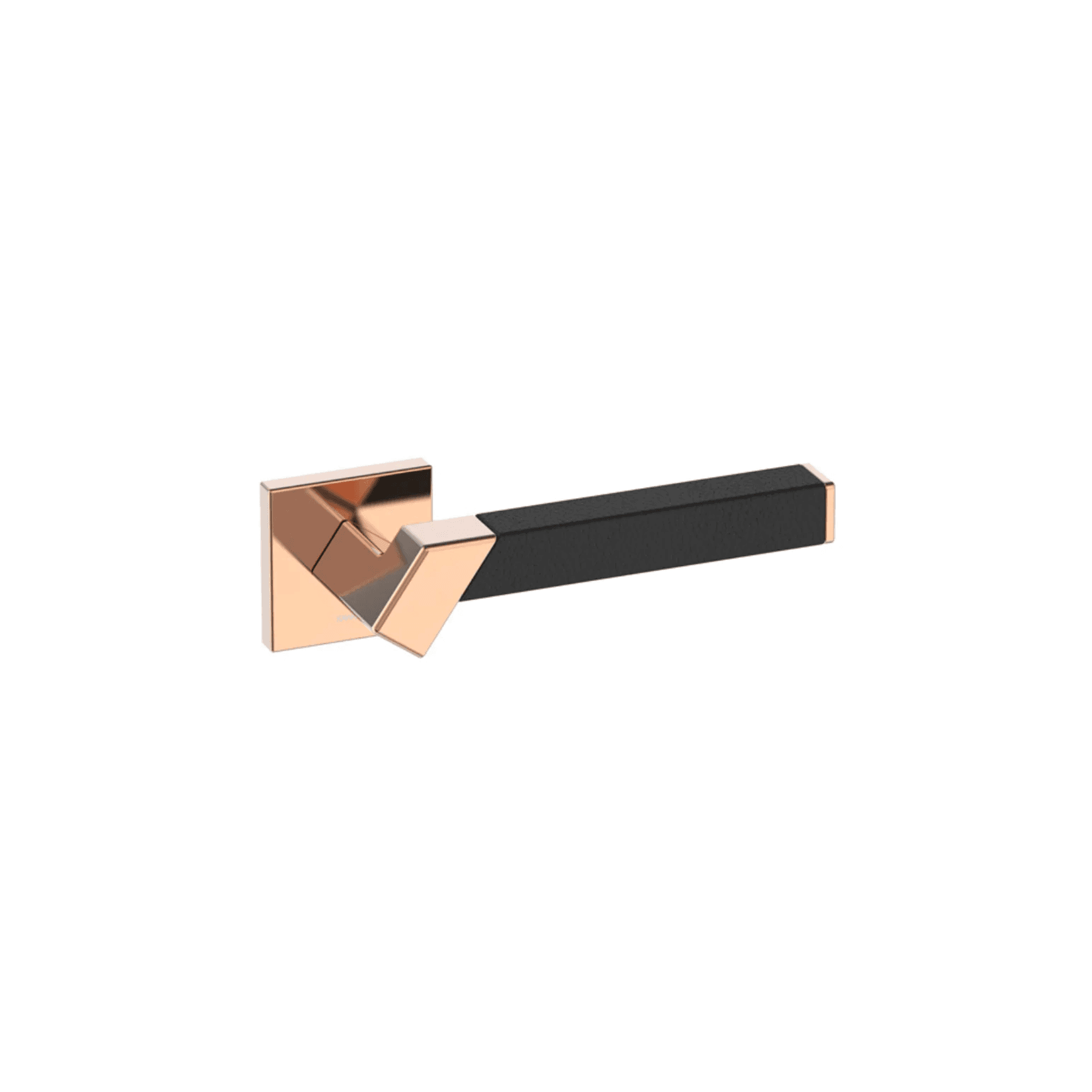 Kawajun Solid Brass and Leather Door Leverset TBT