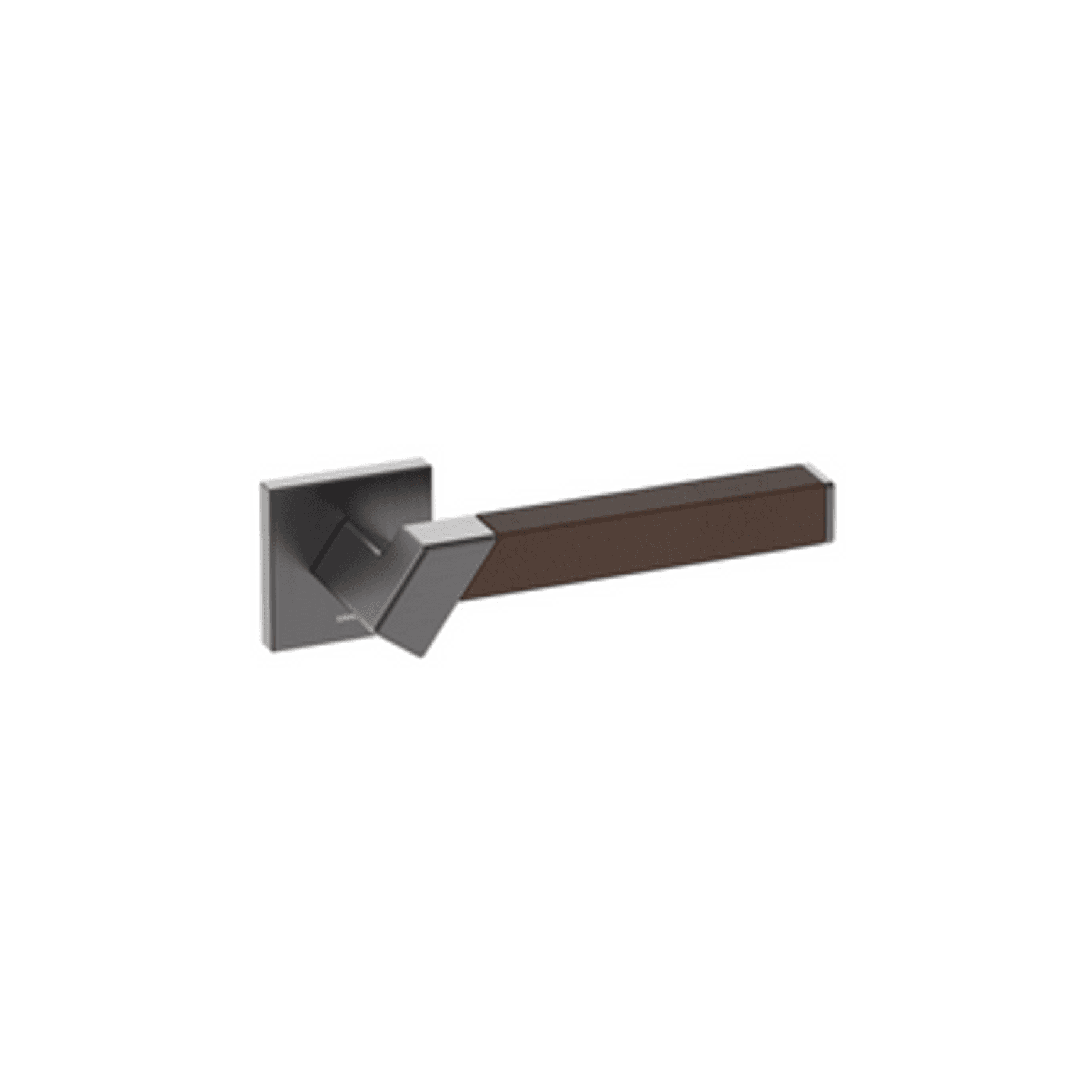 Kawajun Solid Brass and Leather Door Leverset TBT