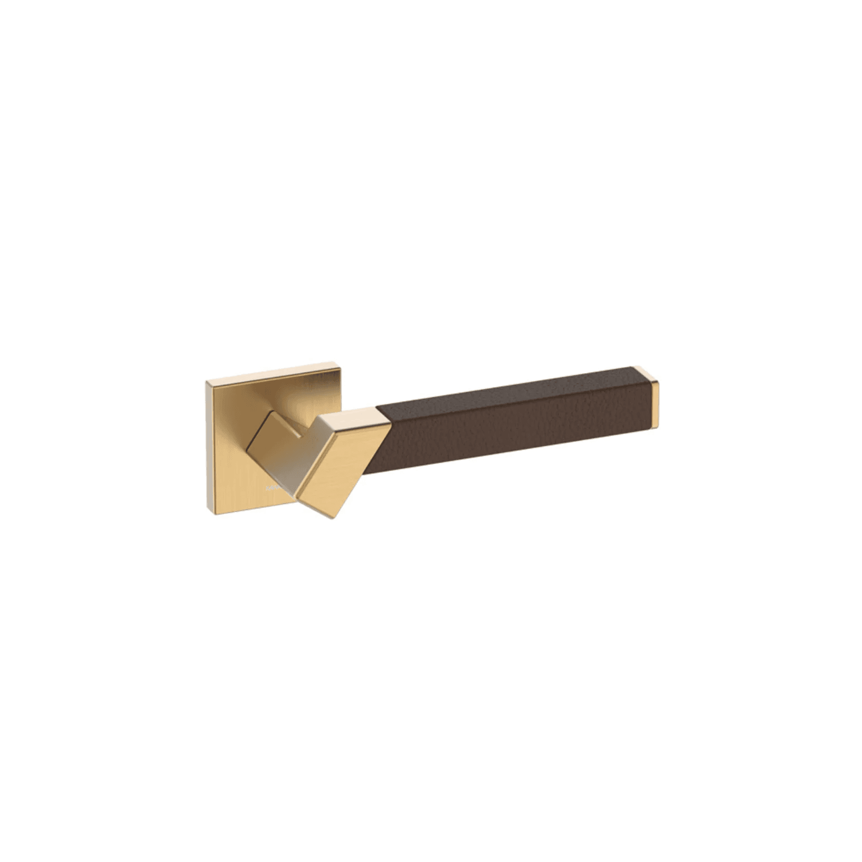 Kawajun Solid Brass and Leather Door Leverset TBT