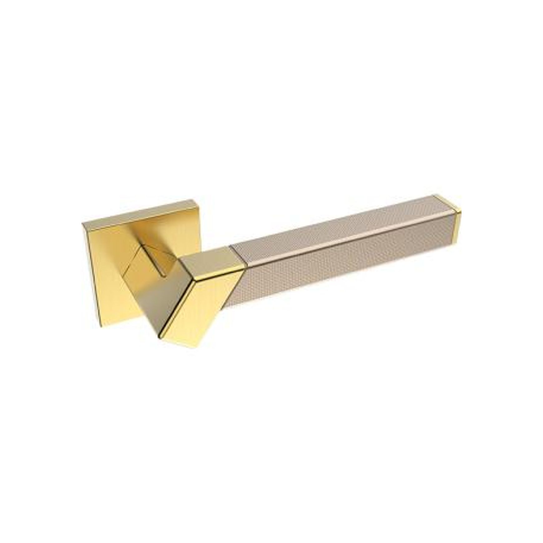 Kawajun Solid Brass and Weave Etched Door Leverset TBT