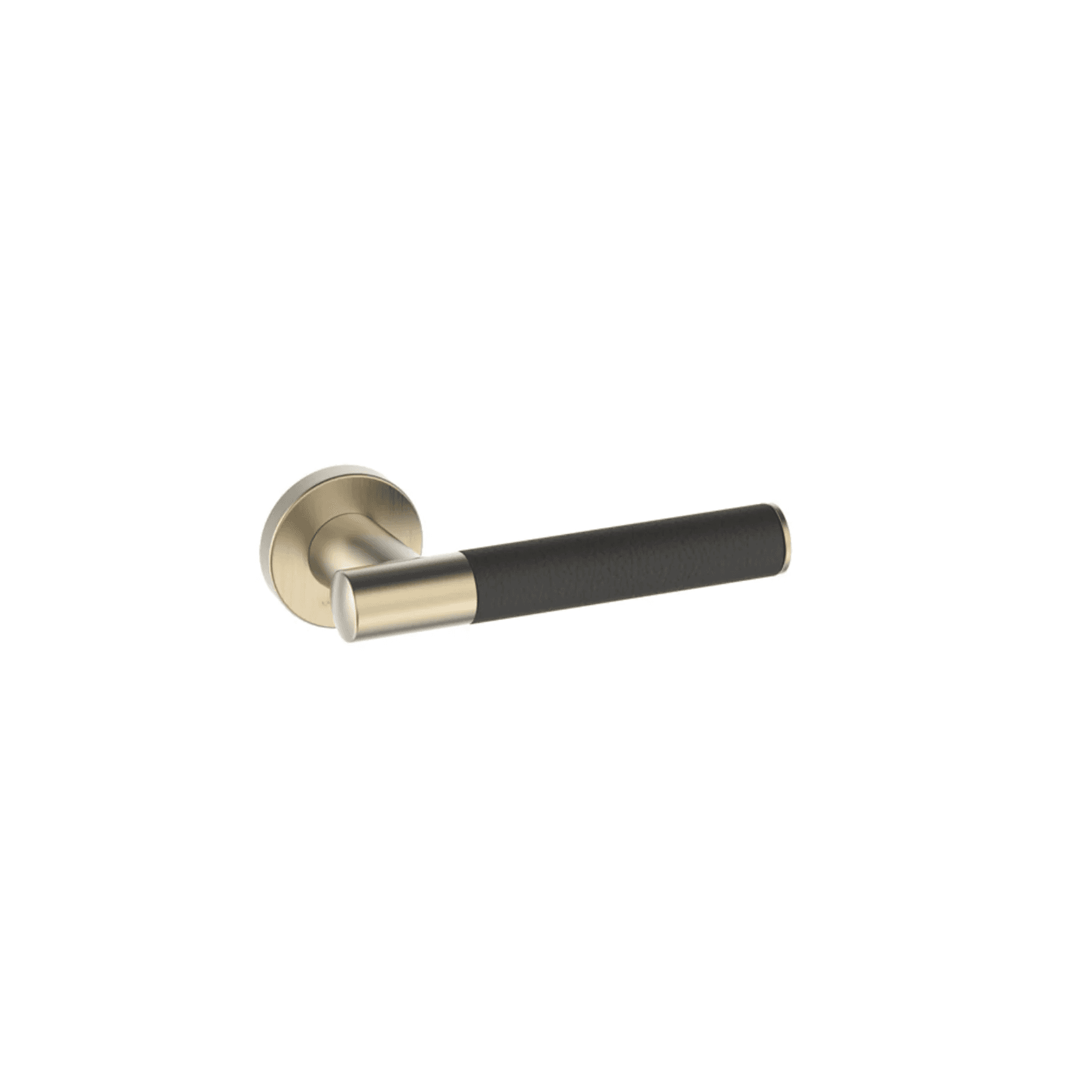 Kawajun Solid Brass and Leather Door Leverset TCC