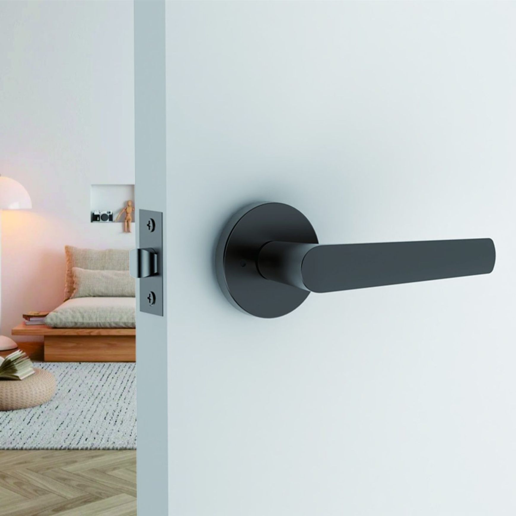 Tui Lever Handle In Nickel Graphite
