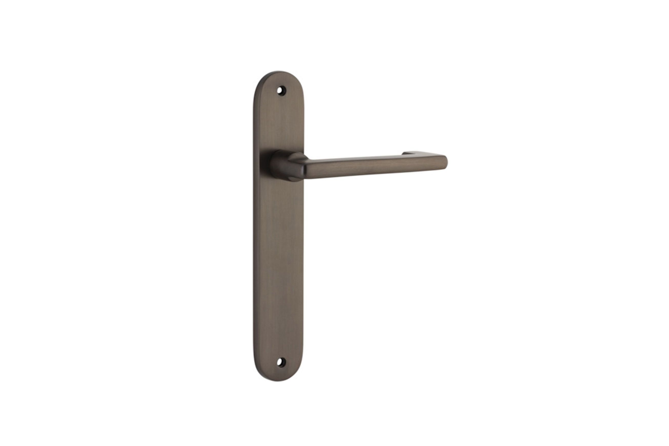 Baltimore Return Door Lever Oval Backplate